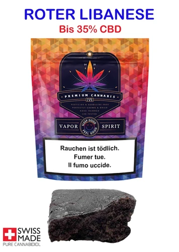 Roter Libanese CBD Hasch Schweiz - bis 1kg