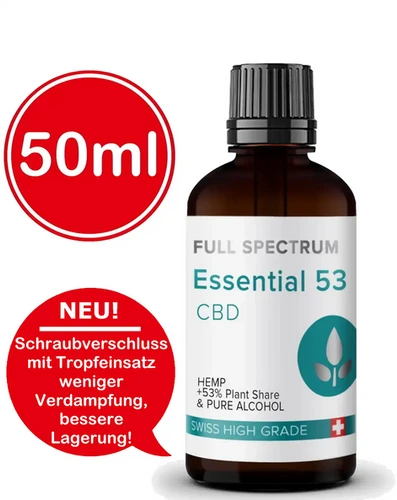 CBD Tinktur Urtinktur Alkohol Tropfen - 50ml