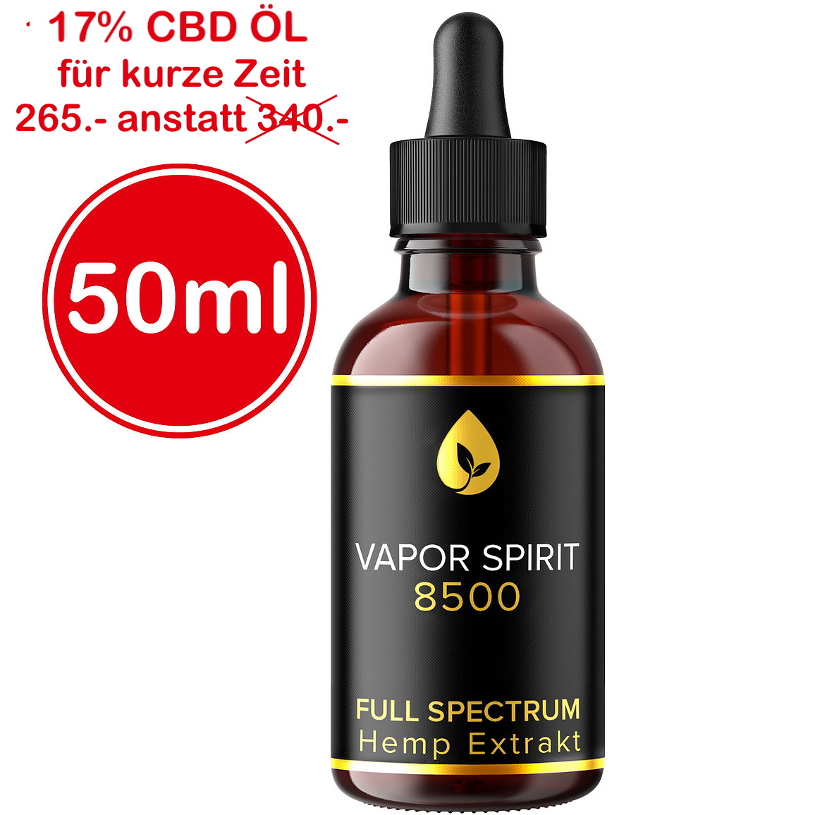 Vollspektrum CBD Öl 17% 50ml